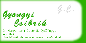 gyongyi csibrik business card